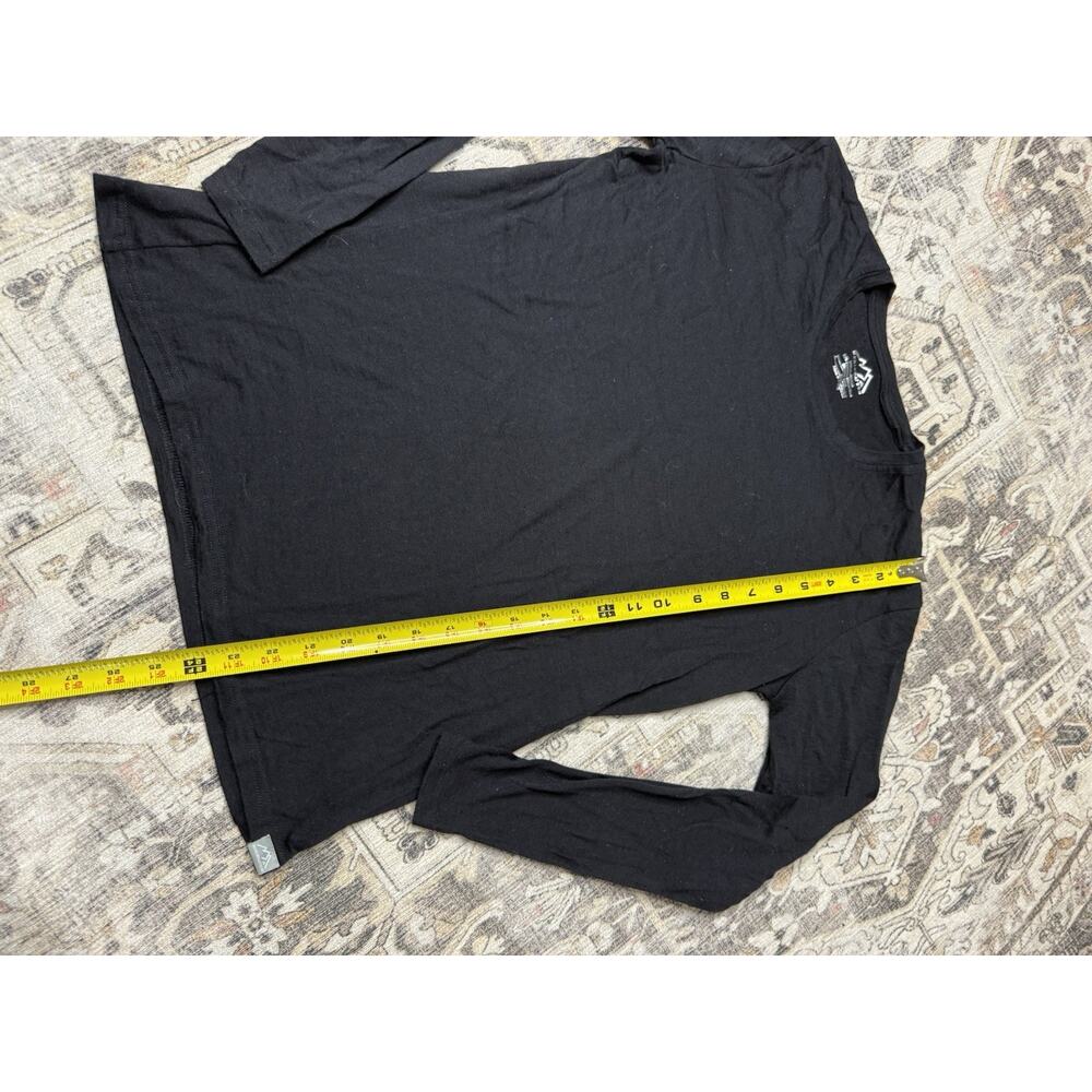 Merino.tech Shirt Mens L Black Merino Wool Long Sleeve Base Layer Gorpcore Ski - Picture 4 of 7